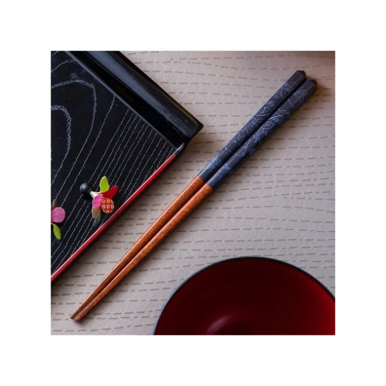 Cuisine Et Table>Maison Ghibli Baguettes laquées 21cm Esquisses Bleu marine - Mon Voisin Totoro
