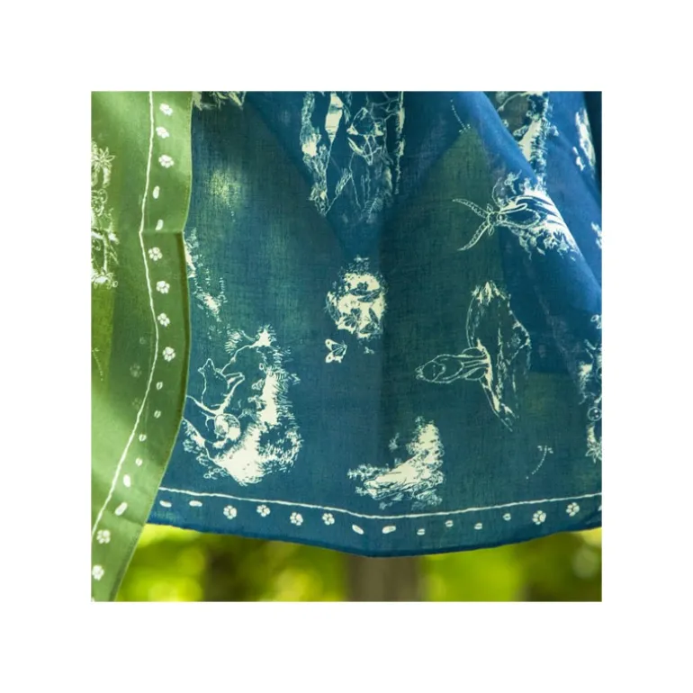 Textile>Maison Ghibli Bandana Vivre ensemble bleu - Princesse Mononoké