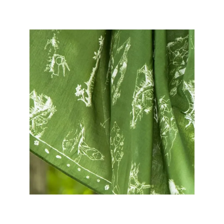 Textile>Maison Ghibli Bandana Vivre ensemble vert - Princesse Mononoké