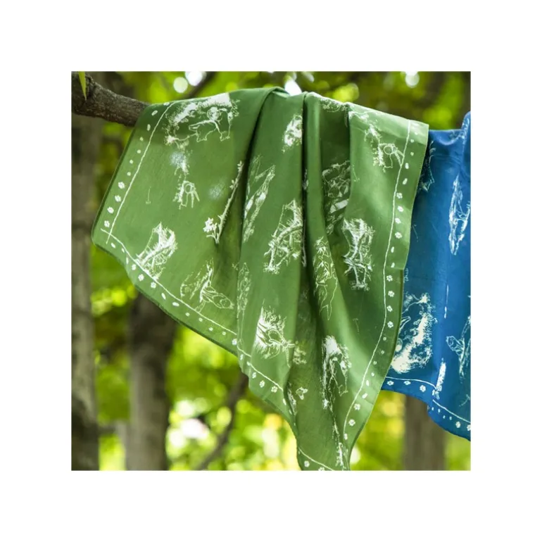 Textile>Maison Ghibli Bandana Vivre ensemble vert - Princesse Mononoké