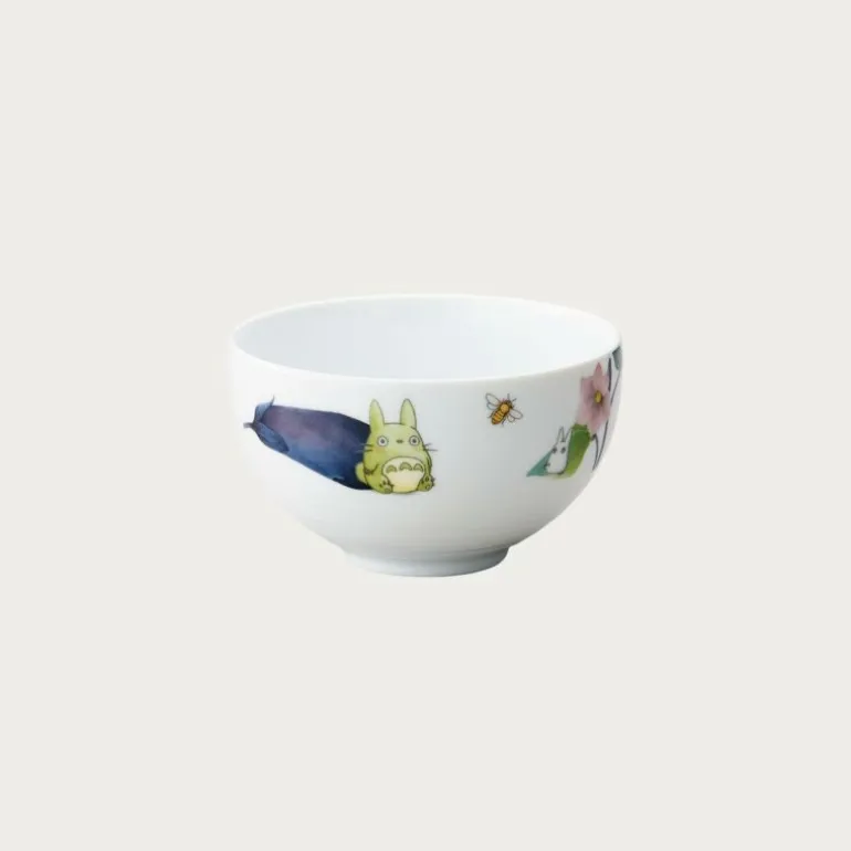 Cuisine Et Table>Maison Ghibli Bol 13cm Totoro Aubergine et fleur - Mon Voisin Totoro