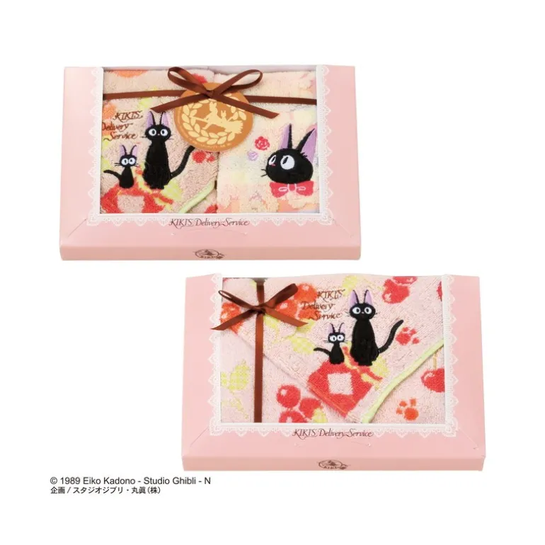 Linge De Maison>Maison Ghibli Boîte cadeau 3 serviettes Jiji Confitures Fruits Rouges - Kiki la pet