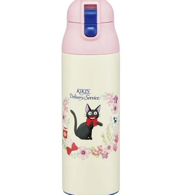 Cuisine Et Table>Maison Ghibli Bouteille Thermos 500ml Jiji Guirlande de fleurs - Kiki la petite sorcière
