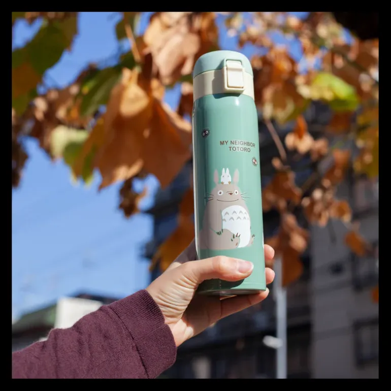 Cuisine Et Table>Maison Ghibli Bouteille Thermos 480ml Vert pâle mat - Mon Voisin Totoro