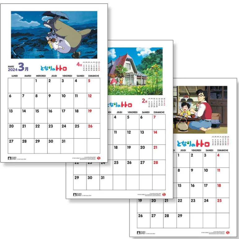 Agendas Et Calendriers>Maison Ghibli Calendrier Totoro 2024 - DE