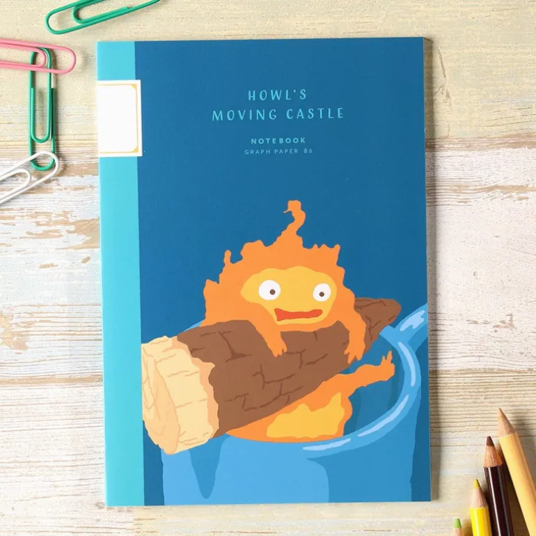 Carnets Et Cahiers>Maison Ghibli Carnet de notes B6 Calcifer - Le Château ambulant