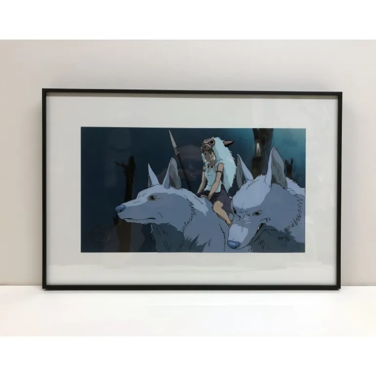 Celluloïd D'Art - Studio Ghibli>Maison Ghibli CELLULOID D'ART SAN ET SES FRÈRES LOUPS - STUDIO GHIBLI