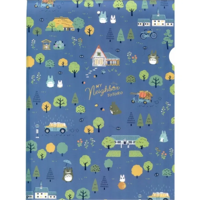 Classement>Maison Ghibli Chemise Plastique Bleue Totoro En Forêt-Mon Voisin Totoro