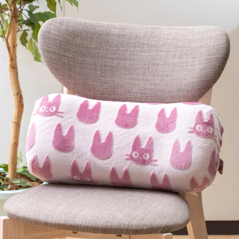 Mobilier>Maison Ghibli Coussin brique moiré Jiji silhouette   - Kiki la petite sorcière