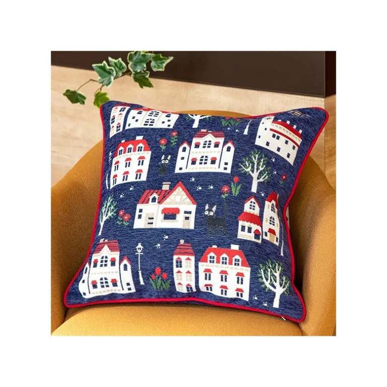 Mobilier>Maison Ghibli Coussin Jiji Maisons 45x45cm - Kiki la petite sorcière