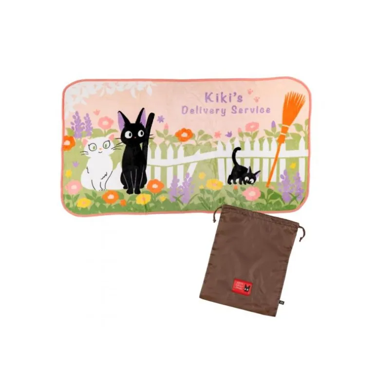 Linge De Maison>Maison Ghibli Couverture Jiji & Lily palissade 80x150 cm - Mon Voisin Totoro