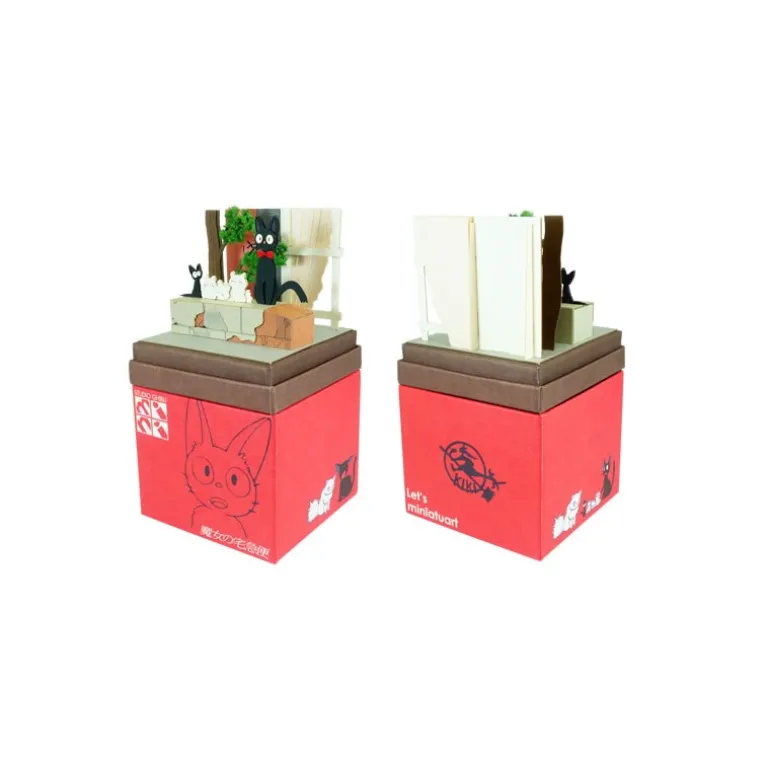 Loisirs Créatifs>Maison Ghibli Diorama papier Jiji et chatons - Kiki la petite sorcière