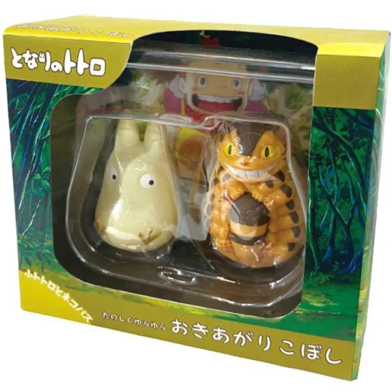 Jouets>Maison Ghibli Figurines Culbuto Totoro Blanc & Chatbus - Mon Voisin Totoro
