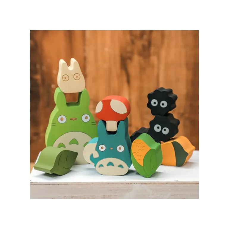 Jouets>Maison Ghibli Figurines en bois Totoro et Noiraudes - Mon Voisin Totoro