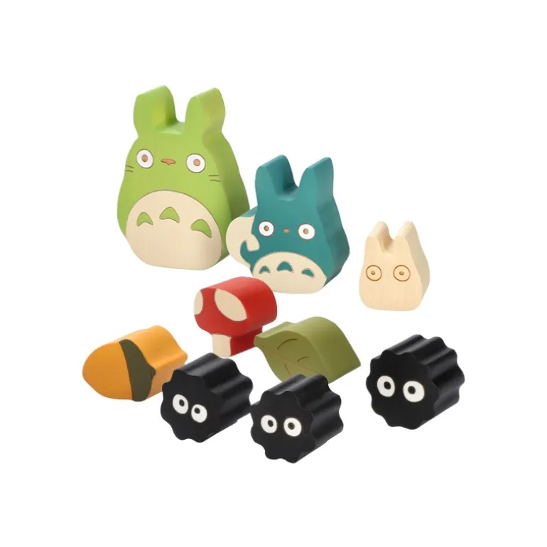 Jouets>Maison Ghibli Figurines en bois Totoro et Noiraudes - Mon Voisin Totoro