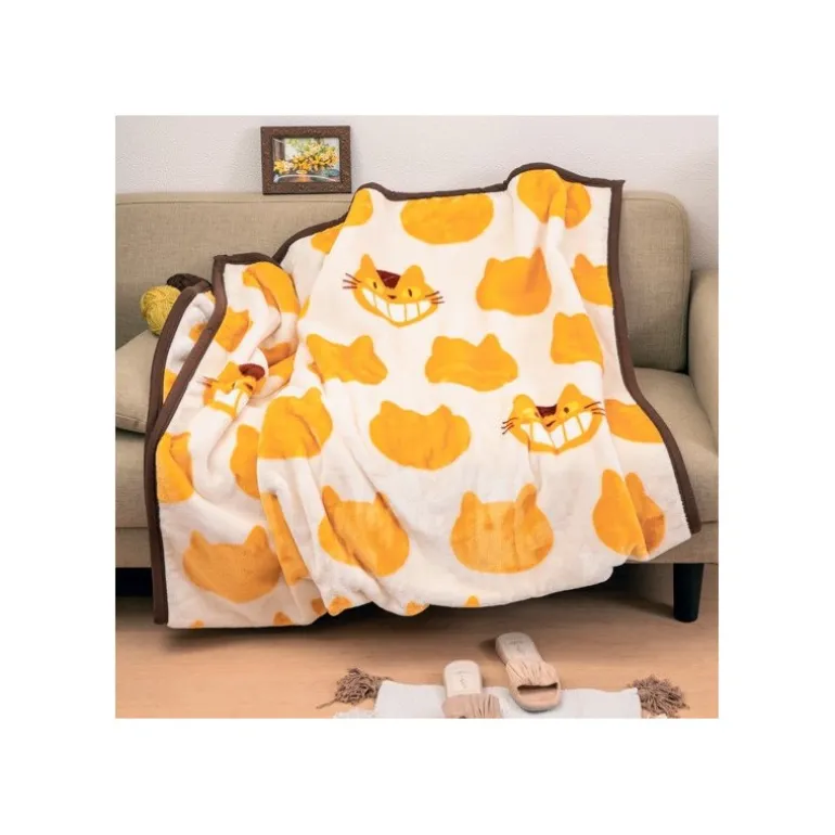 Linge De Maison>Maison Ghibli Grande couverture Silhouette Chatbus 200x140 cm - Mon Voisin Totoro