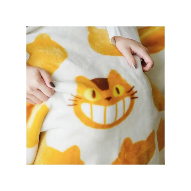 Linge De Maison>Maison Ghibli Grande couverture Silhouette Chatbus 200x140 cm - Mon Voisin Totoro