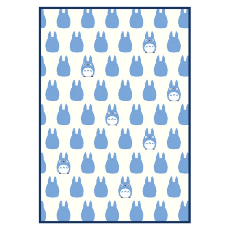 Linge De Maison>Maison Ghibli Grande couverture Silhouette Totoro Bleu 200x140 cm - Mon Voisin Toto