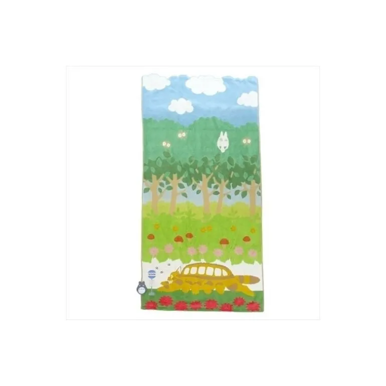 Linge De Maison>Maison Ghibli Grande Serviette Chatbus en Chemin 60x120 cm - Mon Voisin Totoro