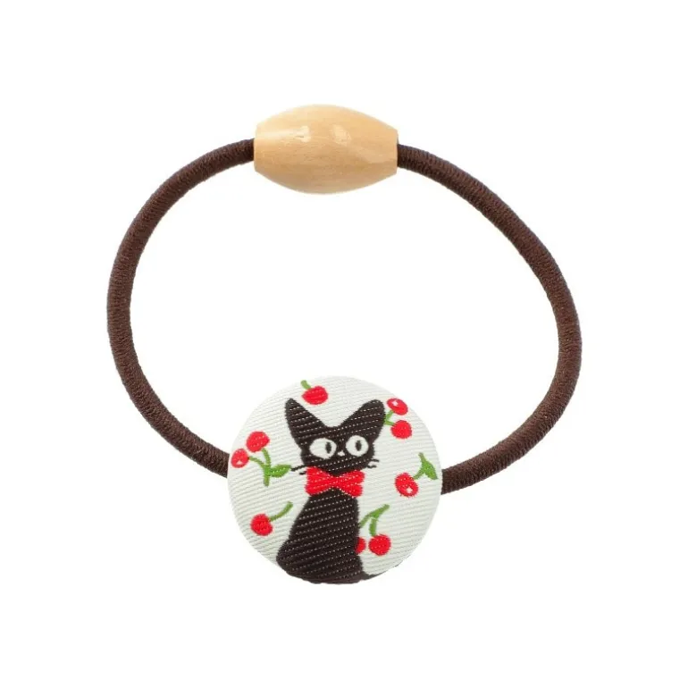 Accessoires>Maison Ghibli Élastique à Cheveux Jiji Cerise - Kiki la petite sorcière