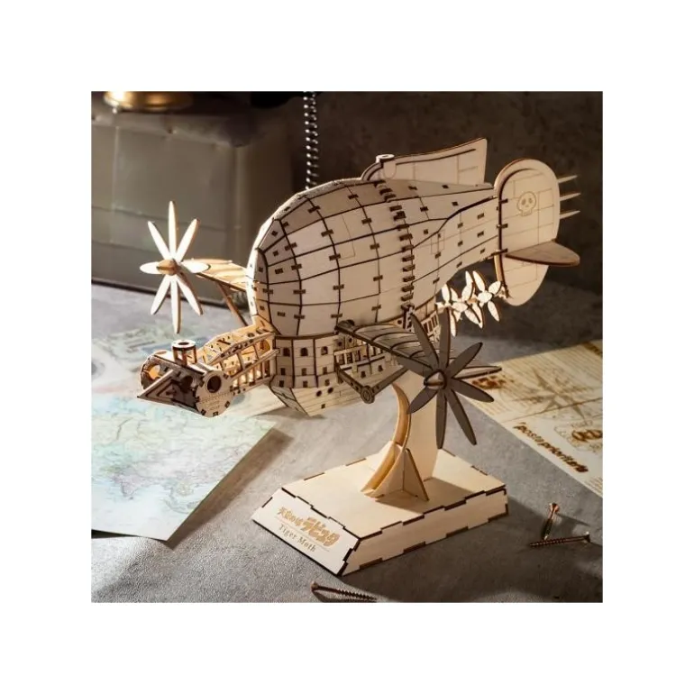 Loisirs Créatifs>Maison Ghibli Maquette en bois Kigumi Tiger Moth - Le Château dans le ciel