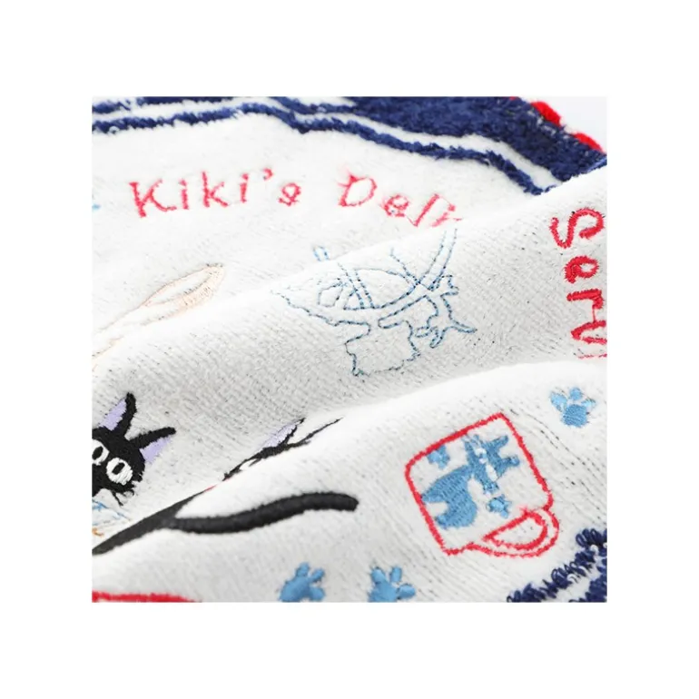 Linge De Maison>Maison Ghibli Mini Serviette bleue marine à rayures 25x25 - Kiki la petite sorcière