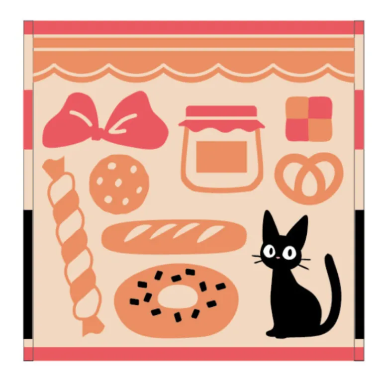 Linge De Maison>Maison Ghibli Mini Serviette Boulangerie de Jiji 25x25 cm - Kiki la petite sorcière