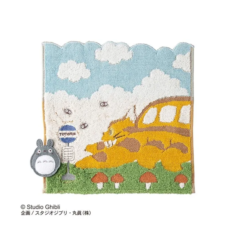 Linge De Maison>Maison Ghibli Mini Serviette Chatbus en chemin 25x25 cm - Mon Voisin Totoro