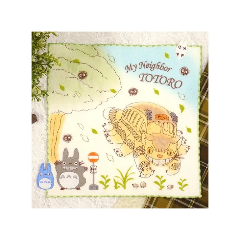 Linge De Maison>Maison Ghibli Mini Serviette Course du Chatbus 25x25cm - Mon voisin Totoro