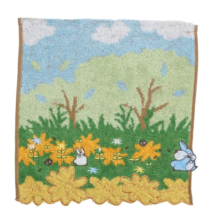 Linge De Maison>Maison Ghibli Mini Serviette Course Totoro bleu & blanc 25x25 cm - Mon Voisin Totor