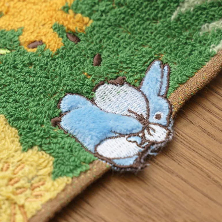 Linge De Maison>Maison Ghibli Mini Serviette Course Totoro bleu & blanc 25x25 cm - Mon Voisin Totor