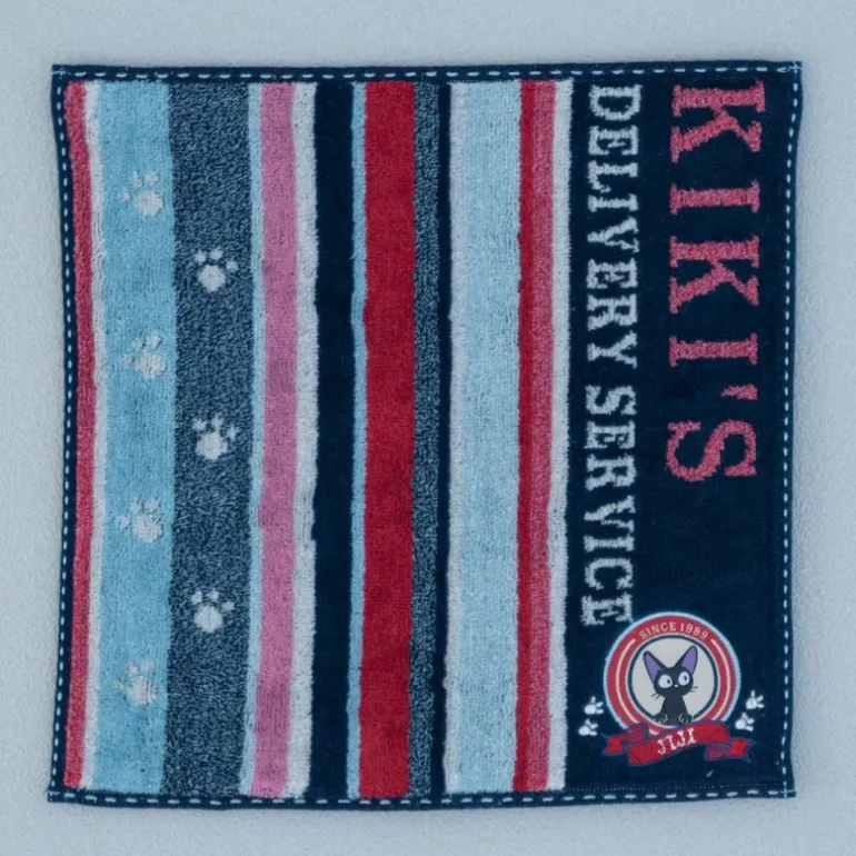 Linge De Maison>Maison Ghibli Mini Serviette Empreintes Pattes Jiji 25x25 cm - Kiki la petite sorci