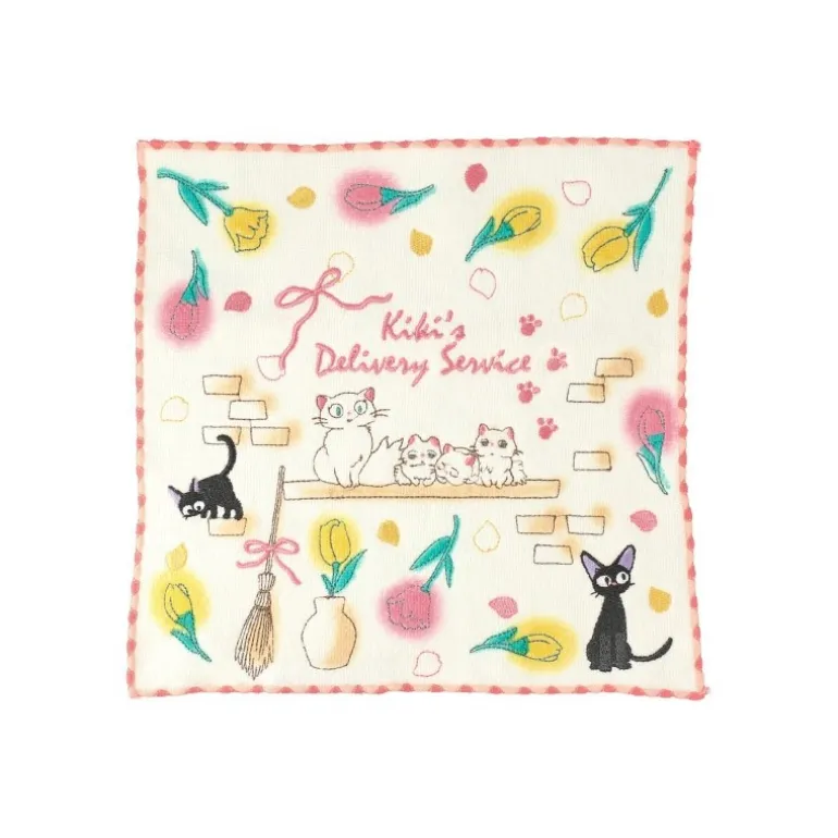 Linge De Maison>Maison Ghibli Mini Serviette Famille des Chats 25 x 25 cm - Kiki la petite sorcière