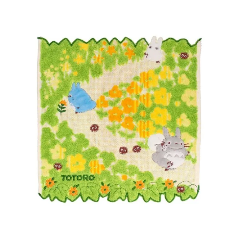 Linge De Maison>Maison Ghibli Mini Serviette Fleurs Jaunes 25x25 cm - Mon voisin Totoro