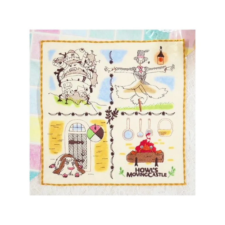 Linge De Maison>Maison Ghibli Mini Serviette Habitants du Château 25x25 cm - Le Château ambulant