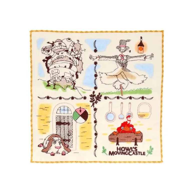 Linge De Maison>Maison Ghibli Mini Serviette Habitants du Château 25x25 cm - Le Château ambulant