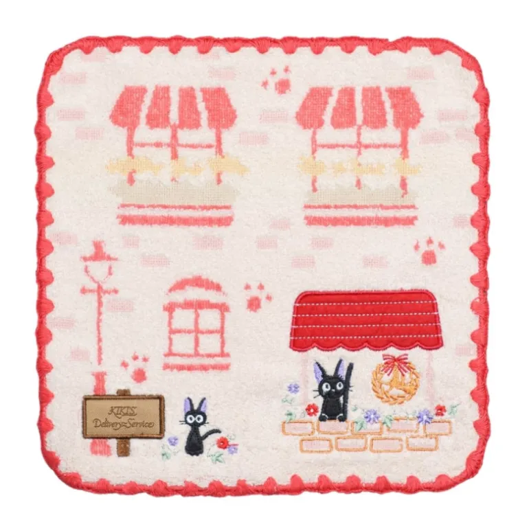 Linge De Maison>Maison Ghibli Mini Serviette Jiji devanture 25x25 cm - Kiki la petite sorcière