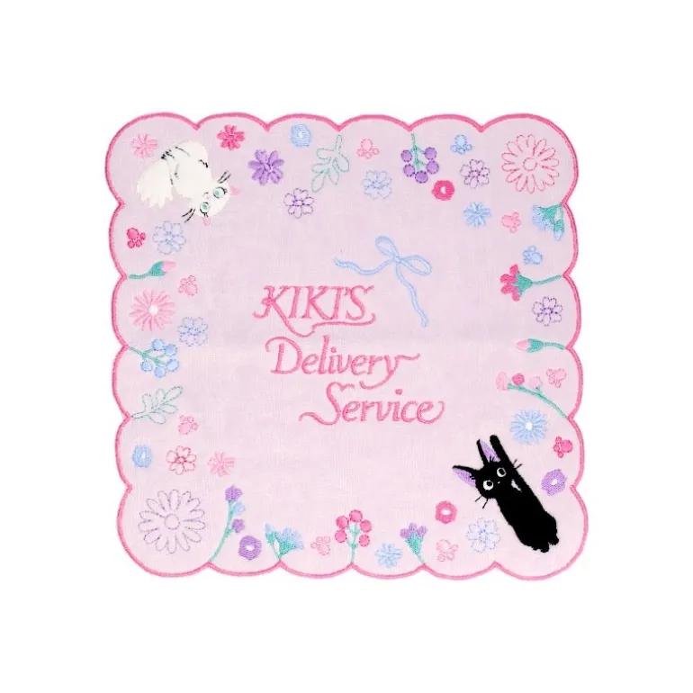 Linge De Maison>Maison Ghibli Mini Serviette Jiji Et Lily 25x25cm - Kiki la petite sorcière