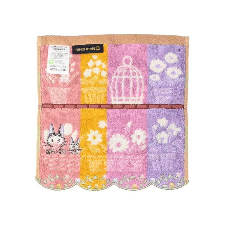 Linge De Maison>Maison Ghibli Mini Serviette Jiji et ses fleurs préférées 25x25 - Kiki la petite so