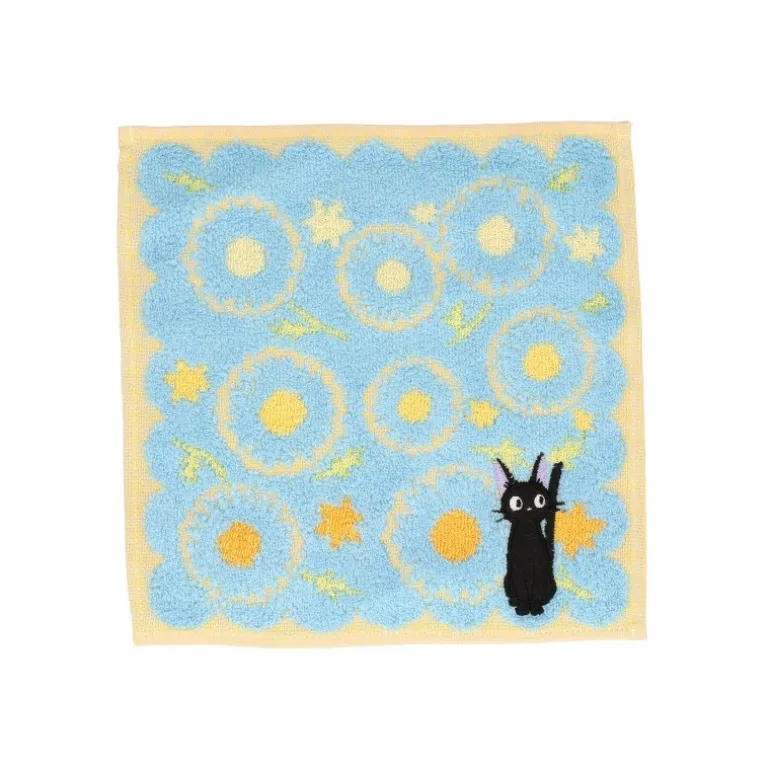Linge De Maison>Maison Ghibli Mini serviette Jiji Marguerites 25x25cm - Kiki la petite sorcière