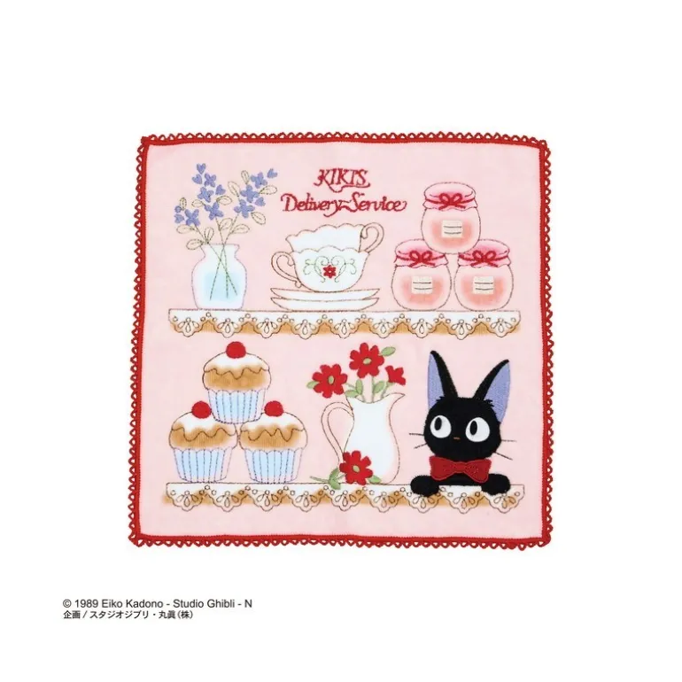 Linge De Maison>Maison Ghibli Mini Serviette Jiji Pâtisseries 25 x 25 cm - Kiki la petite sorcière