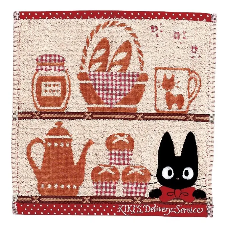 Linge De Maison>Maison Ghibli Mini Serviette Jiji Étagères 25x25 cm - Kiki la petite sorcière