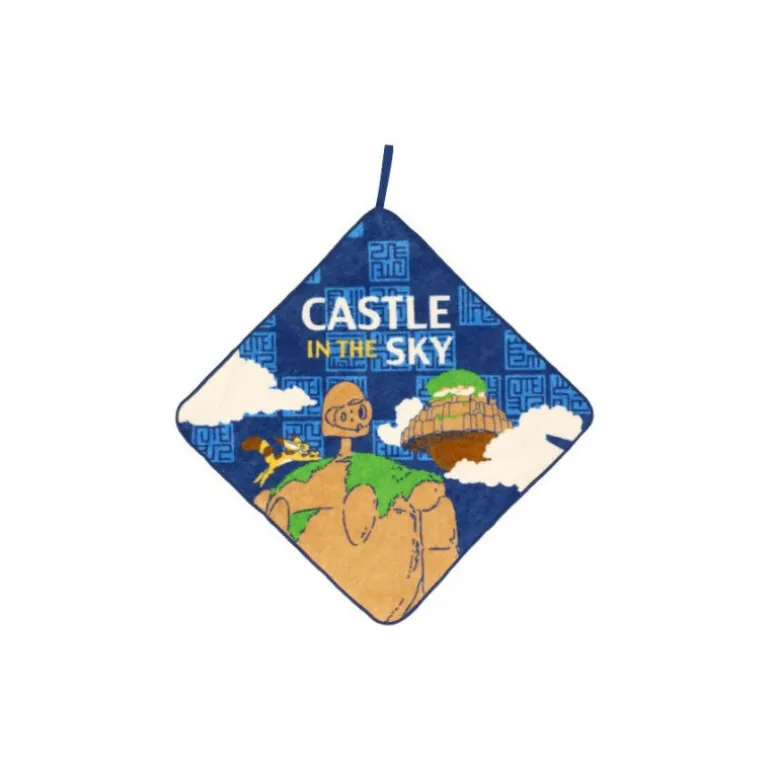 Linge De Maison>Maison Ghibli Mini Serviette Robot & Château 33x33 - Le Château dans le ciel