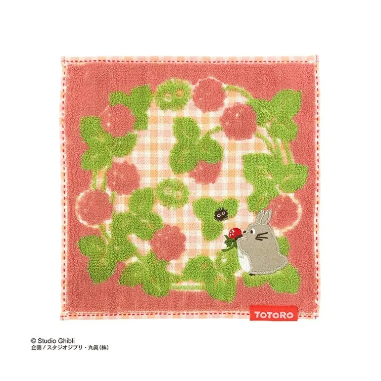 Linge De Maison>Maison Ghibli Mini Serviette rose Le préféré de la forêt - Mon Voisin Totoro 23×23