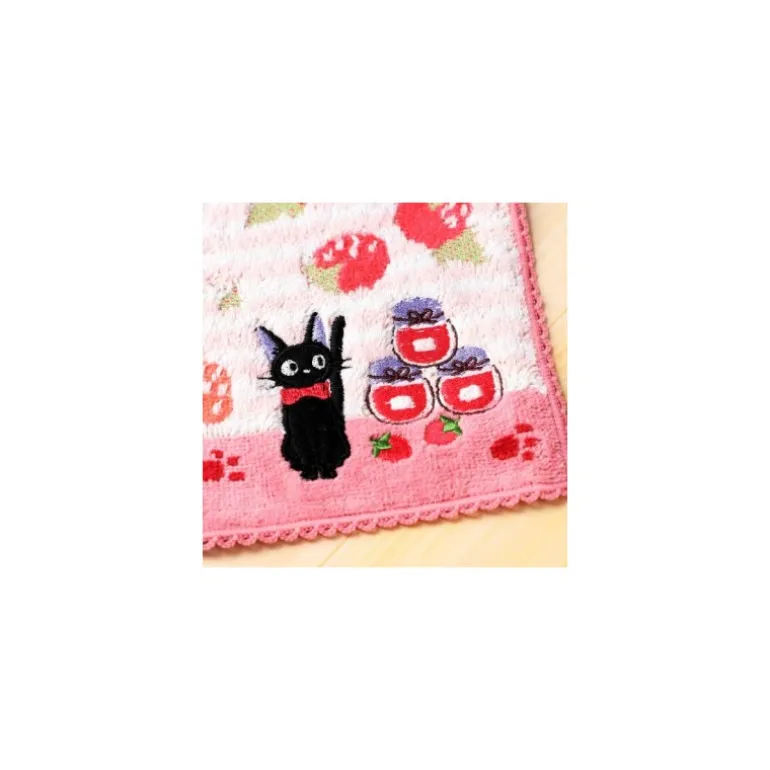 Linge De Maison>Maison Ghibli Mini Serviette rose L’heure du Goûter - Kiki la petite sorcière 23×23