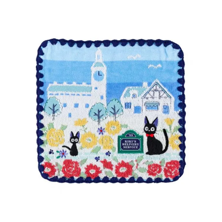 Linge De Maison>Maison Ghibli Mini Serviette Rues de Paris 25x25 cm - Kiki la petite sorcière