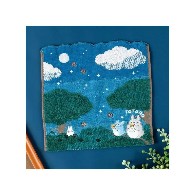 Linge De Maison>Maison Ghibli Mini Serviette Sous la lune 25x25 cm - Mon Voisin Totoro