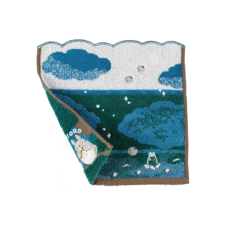 Linge De Maison>Maison Ghibli Mini Serviette Sous la lune 25x25 cm - Mon Voisin Totoro