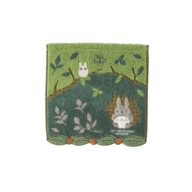 Linge De Maison>Maison Ghibli Mini Serviette Totoro cache dans les arbres 25x25cm - Mon Voisin Toto