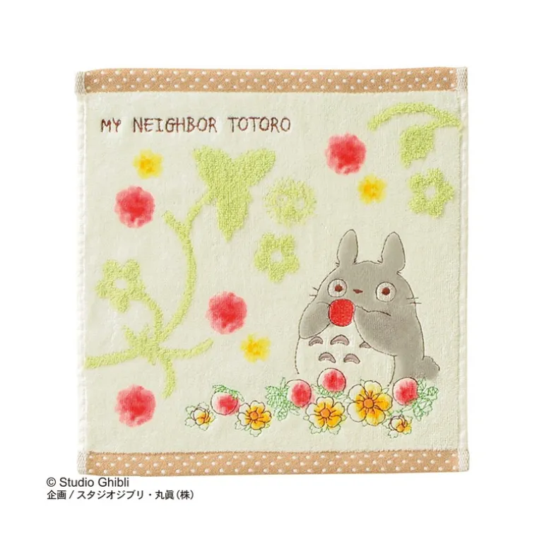 Linge De Maison>Maison Ghibli Mini Serviette Totoro Champs de fraises 25x25 - Mon Voisin Totoro